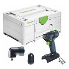 Festool TXS 18-Basic Akku Bohrschrauber 18 V 40 Nm Brushless + Winkelvorsatz + Systainer - ohne Akku, ohne Ladegerät - Toolbrothers