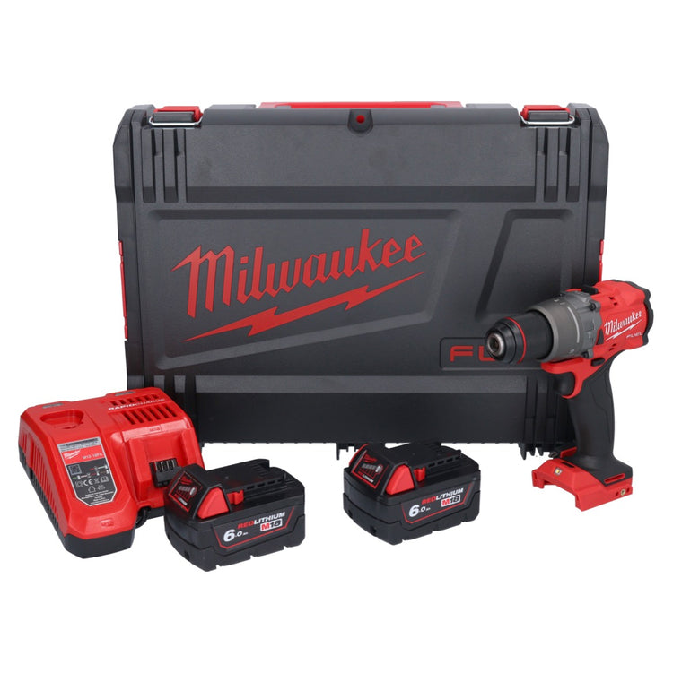 Perceuse à percussion sans fil Milwaukee M18 FPD3-602X 18 V 158 Nm sans balai + 2x batteries 6,0 Ah + chargeur + boîtier HD