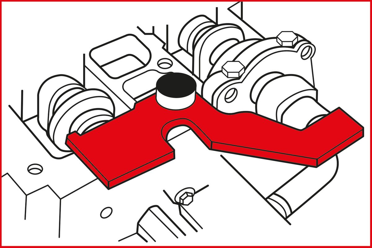 KS TOOLS Motoreinstell-Werkzeug-Satz für Ford, 5-tlg ( 400.4150 ) - Toolbrothers