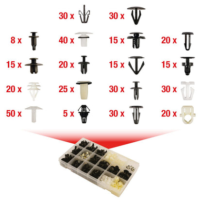 KS TOOLS Befestigungs-Clip-Satz für Honda, 418-tlg ( 420.0350 ) - Toolbrothers