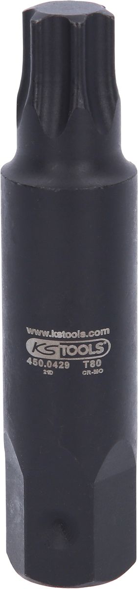 KS TOOLS Kraft-Biteinsatz für Torx-Schrauben L=107mm, T80 ( 450.0429 ) - Toolbrothers