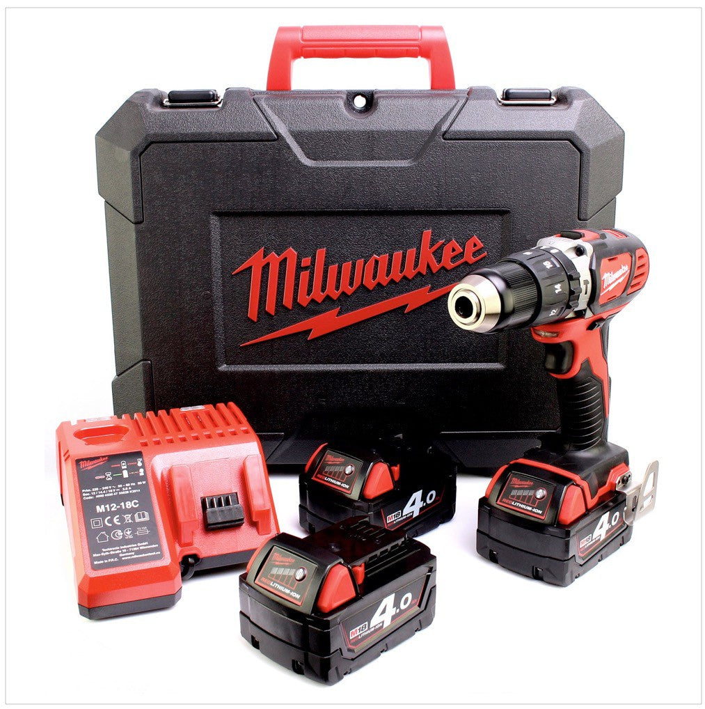 Milwaukee M18 BPD 403 C Akku Schlagbohrschrauber 18V 60Nm + 3x Akkus 4,0Ah + Ladegerät im Koffer - Toolbrothers