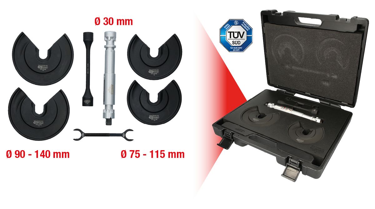 KS TOOLS Universal-Teleskop-Centerspanner-Satz für innenliegende Federn, 9-tlg ( 500.8755 ) - Toolbrothers