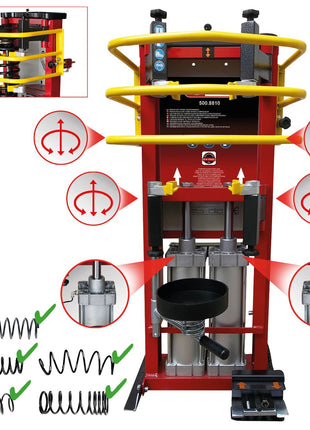 Compresseur de ressorts à air comprimé KS TOOLS avec double cylindre (500.8810)