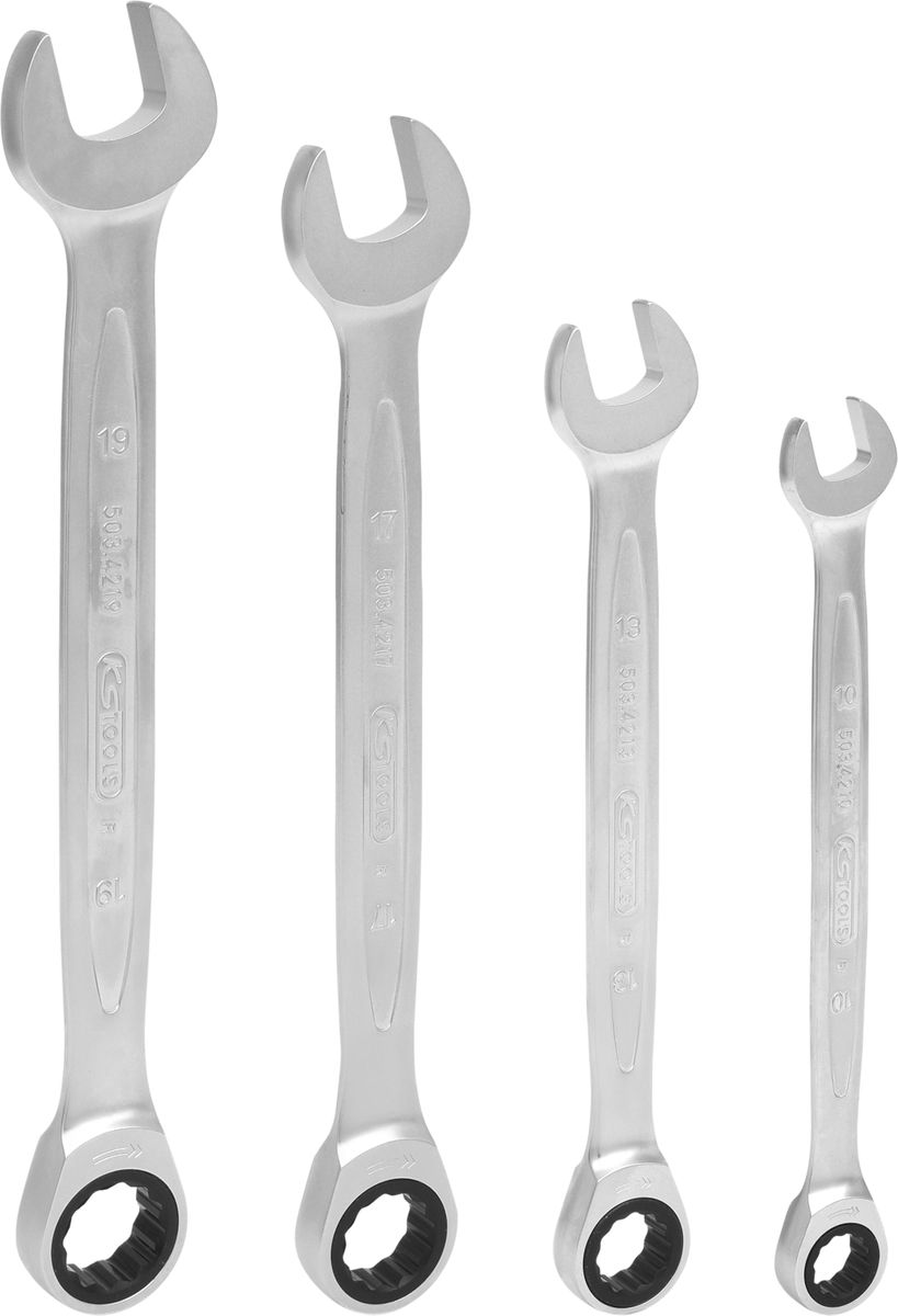 KS TOOLS GEARplus Ratschenringmaulschlüssel-Satz, 4-tlg 10-19mm ( 503.4204 ) - Toolbrothers