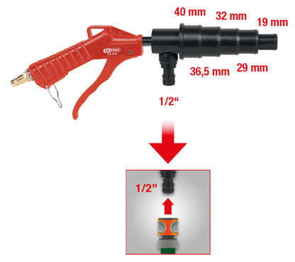 KS TOOLS Kühlsystem-Druckluft-Spülpistole ( 515.1216 ) - Toolbrothers