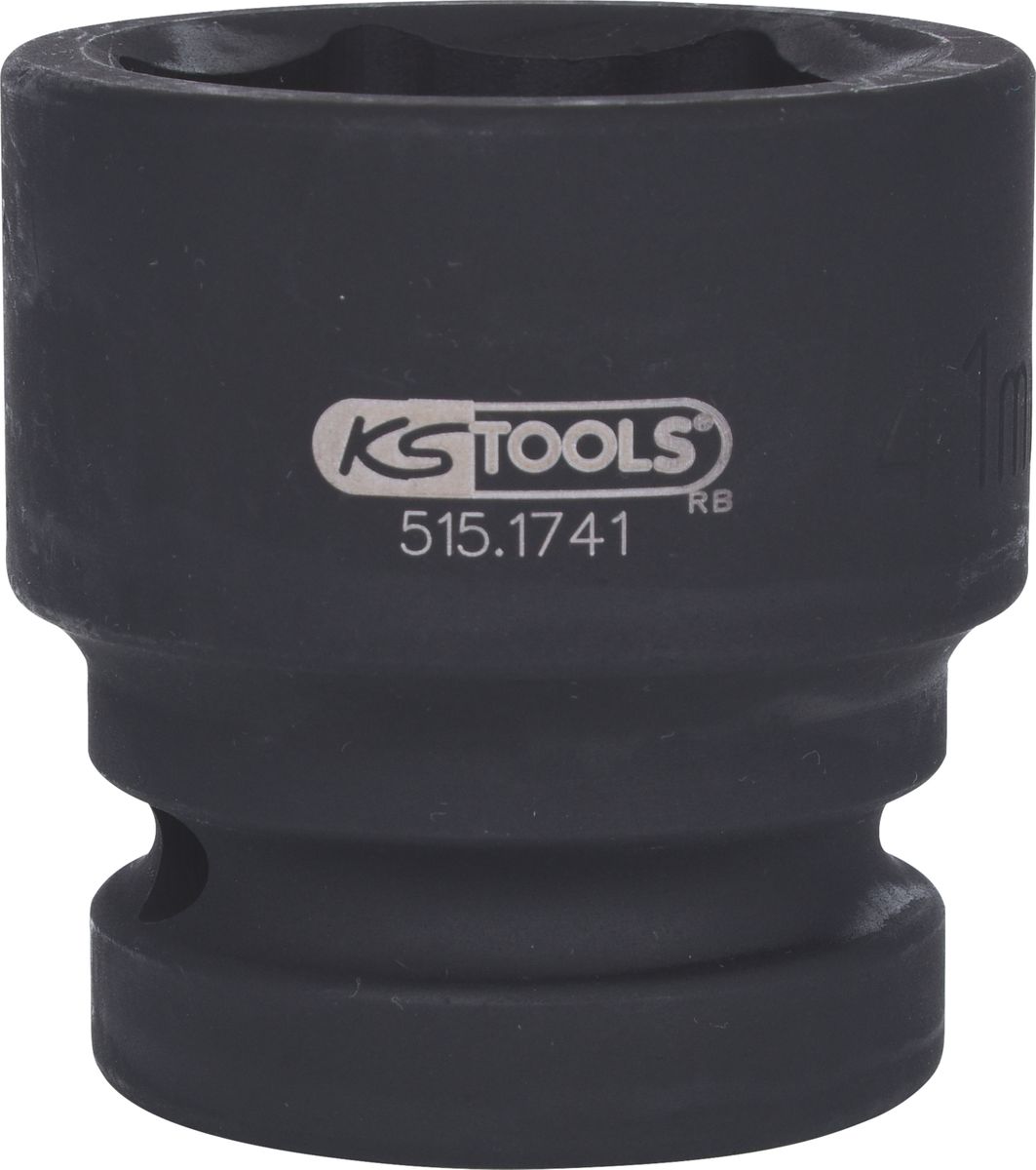 KS TOOLS 1" Sechskant-Kraft-Stecknuss, kurz, 41mm ( 515.1741 ) - Toolbrothers