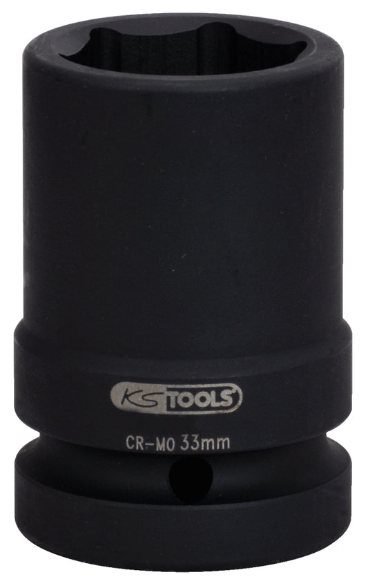 KS TOOLS 1" Sechskant-Kraft-Stecknuss, mittel lang, 24mm ( 515.2124 ) - Toolbrothers