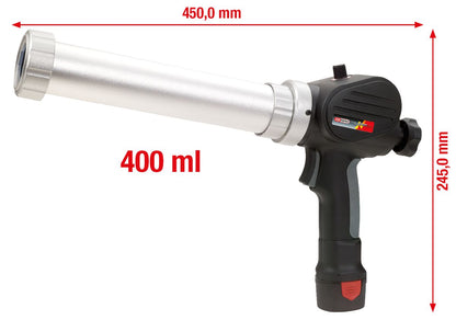 KS TOOLS Akku-Kartuschen-Pistole 400 ml mit 1 Akku und 1 Ladegerät ( 515.3575 ) - Toolbrothers