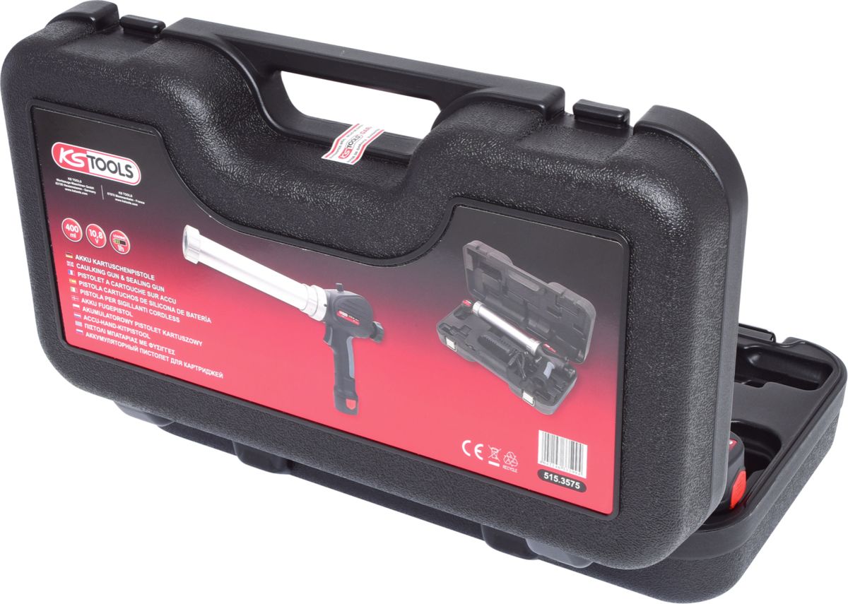 KS TOOLS Akku-Kartuschen-Pistole 400 ml mit 1 Akku und 1 Ladegerät ( 515.3575 ) - Toolbrothers