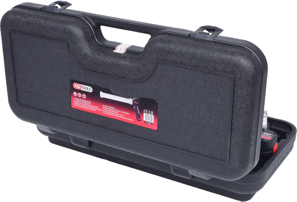 KS TOOLS Akku-Kartuschen-Pistole 600 ml mit 1 Akku und 1 Ladegerät ( 515.3580 ) - Toolbrothers