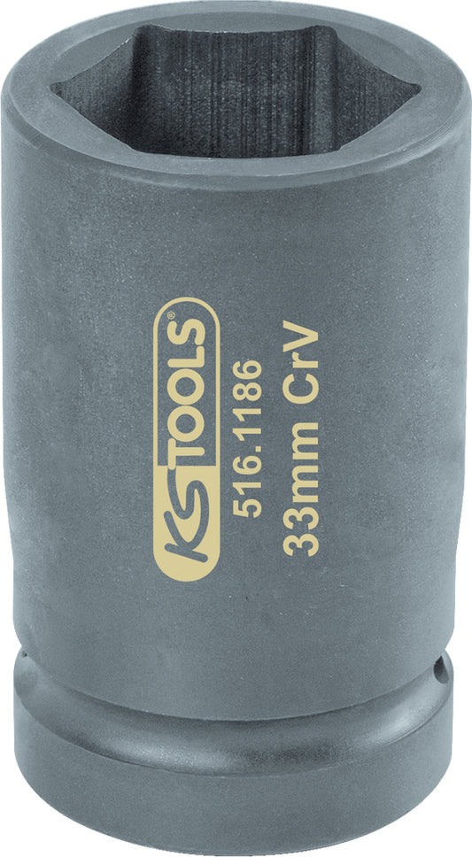 KS TOOLS 1" 6-Kant Stecknuss SW 33 mm ( 516.1186 ) - Toolbrothers