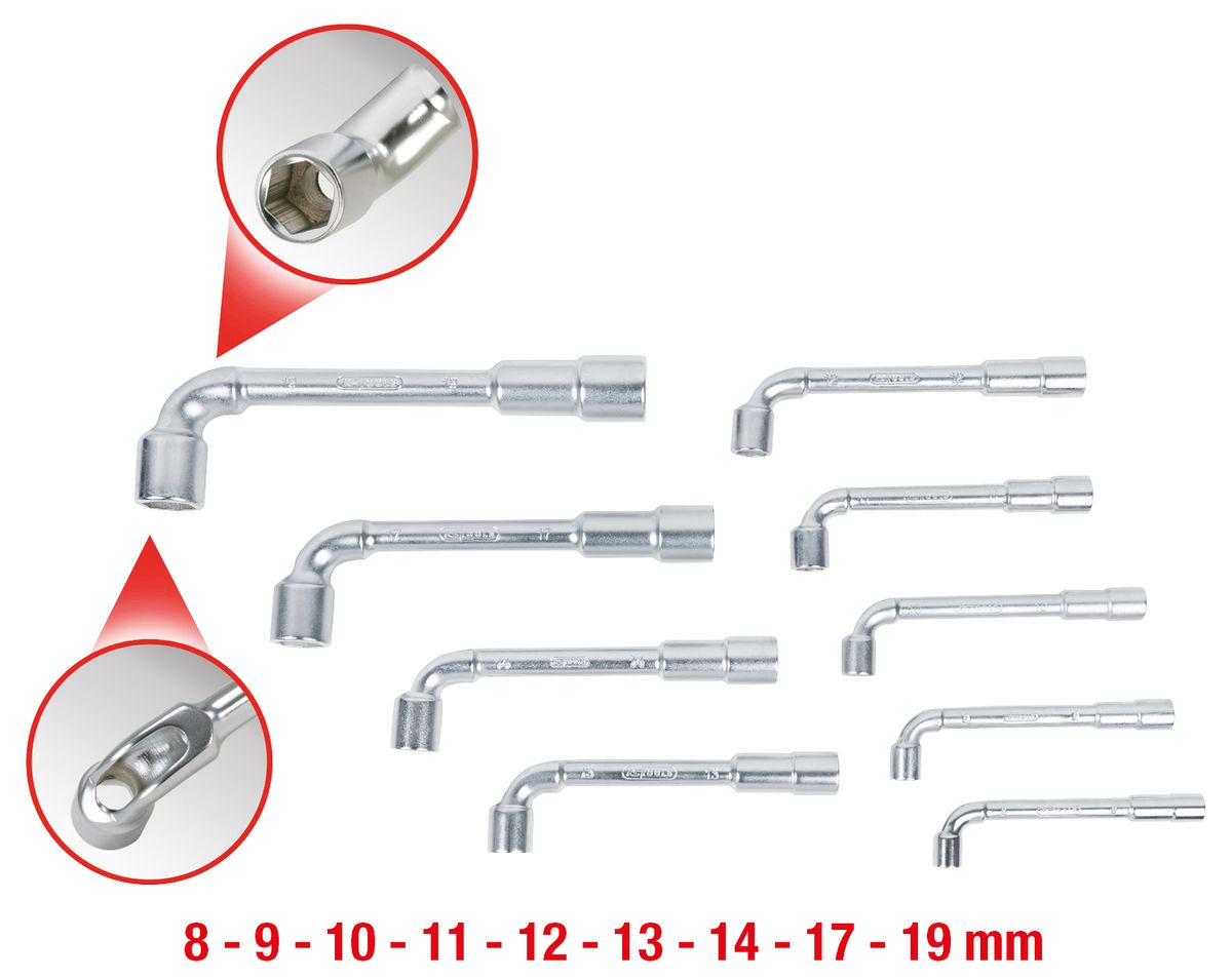 KS TOOLS ULTIMATEplus Doppel-Steckschlüssel-Satz, gekröpft, 9-tlg ( 517.0450 ) - Toolbrothers