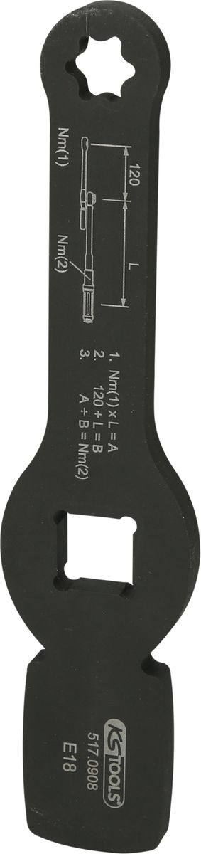 KS TOOLS 3/4" Schlag-Torx-E-Schlüssel mit 2 Schlagflächen, E18 ( 517.0908 ) - Toolbrothers