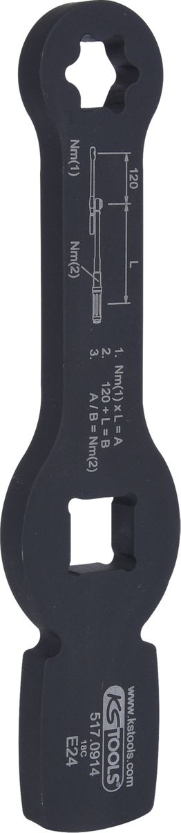 KS TOOLS 3/4" Schlag-Torx-E-Schlüssel mit 2 Schlagflächen, E24 ( 517.0914 ) - Toolbrothers