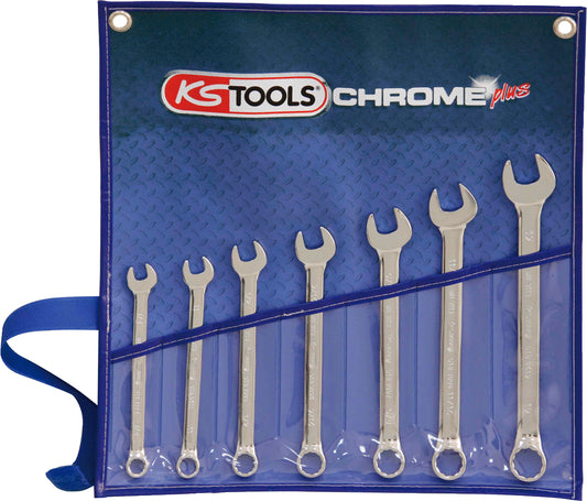 KS TOOLS CHROMEplus Ringmaulschlüssel-Satz, abgewinkelt, 7-tlg Zoll ( 518.3020 ) - Toolbrothers