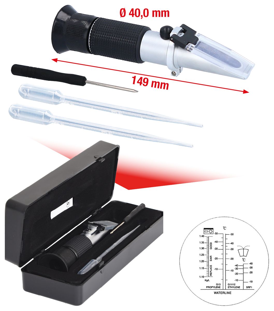 KS TOOLS Refraktometer Kühlflüssigkeit / Batteriesäure ( 550.1290 ) - Toolbrothers