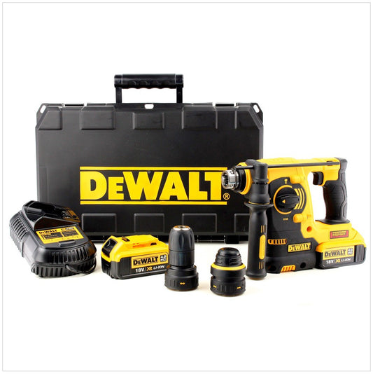 DeWalt DCH 254 M2 18 V Akku - Kombihammer 2x 4,0 Ah Akkus + Lader + Wechselbohrfutter + Koffer - Toolbrothers