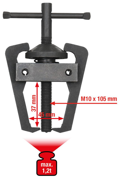 KS TOOLS Polklemmen-Wischarm-Abzieher 2armig,45mm ( 700.1179 ) - Toolbrothers