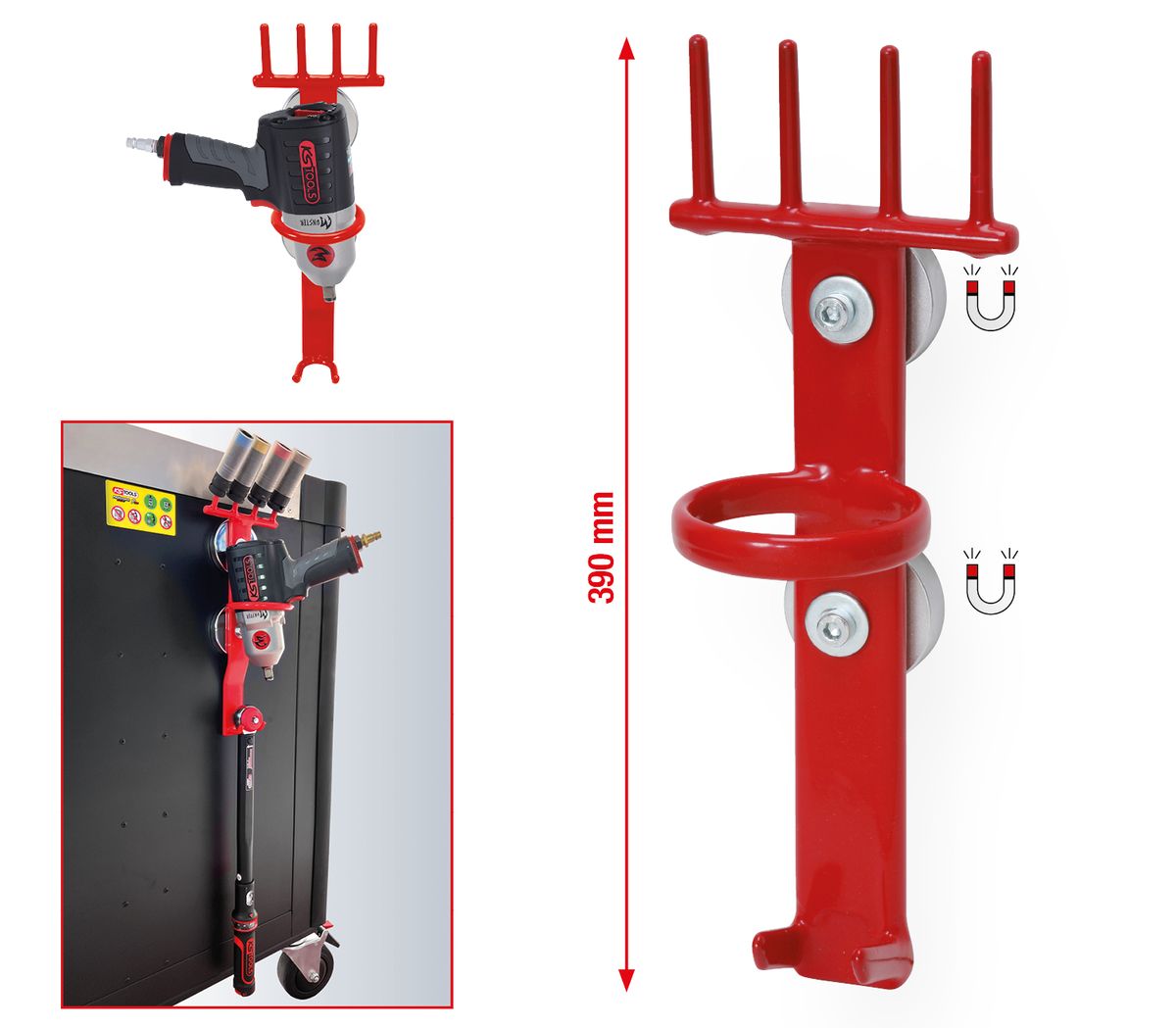 KS TOOLS Metall-Magnethalter, 390mm ( 800.0190 ) - Toolbrothers