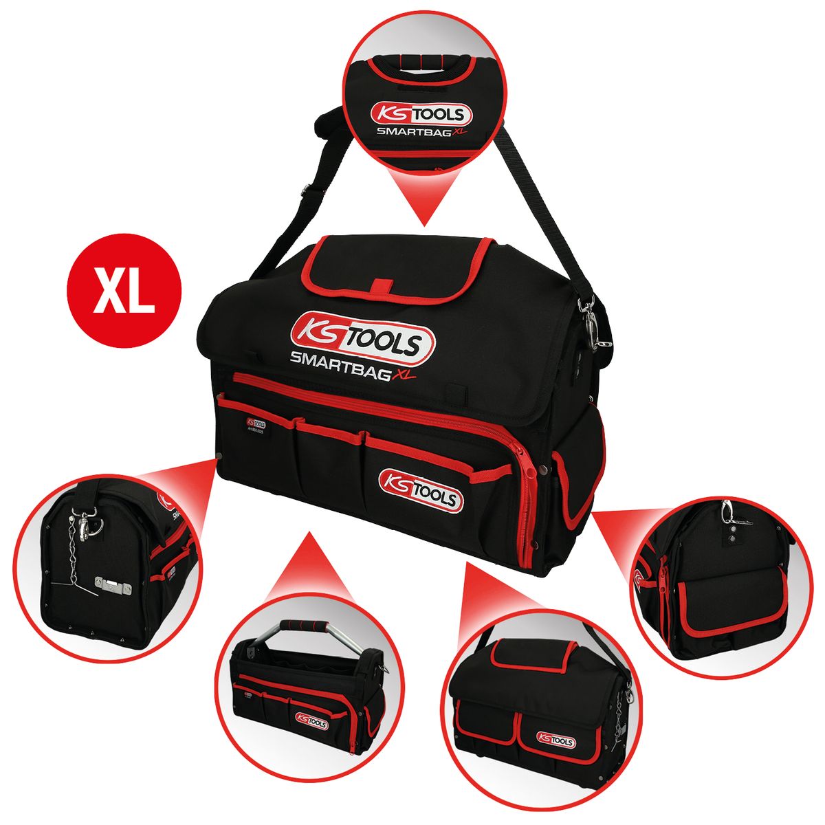 KS TOOLS SMARTBAG Universal-Werkzeugtasche XL ( 850.0325 ) - Toolbrothers