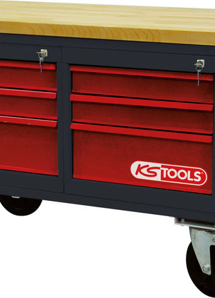 KS TOOLS Fahrbare Werkbank mit 6 Schubladen ( 865.0011 ) - Toolbrothers