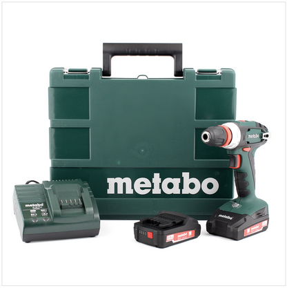 Metabo BS 18 Quick Akku Bohrschrauber 18V 48Nm + 2x Akku 2,0Ah + Ladegerät + Koffer ( 602217500 ) - Toolbrothers