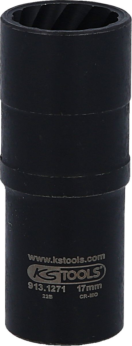 KS TOOLS 1/2" Spiralausdrehnuss, 17mm ( 913.1271 ) - Toolbrothers