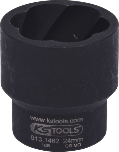 KS TOOLS 1/2" Spiral-Profil-Kraft-Stecknuss, 24mm ( 913.1462 ) - Toolbrothers