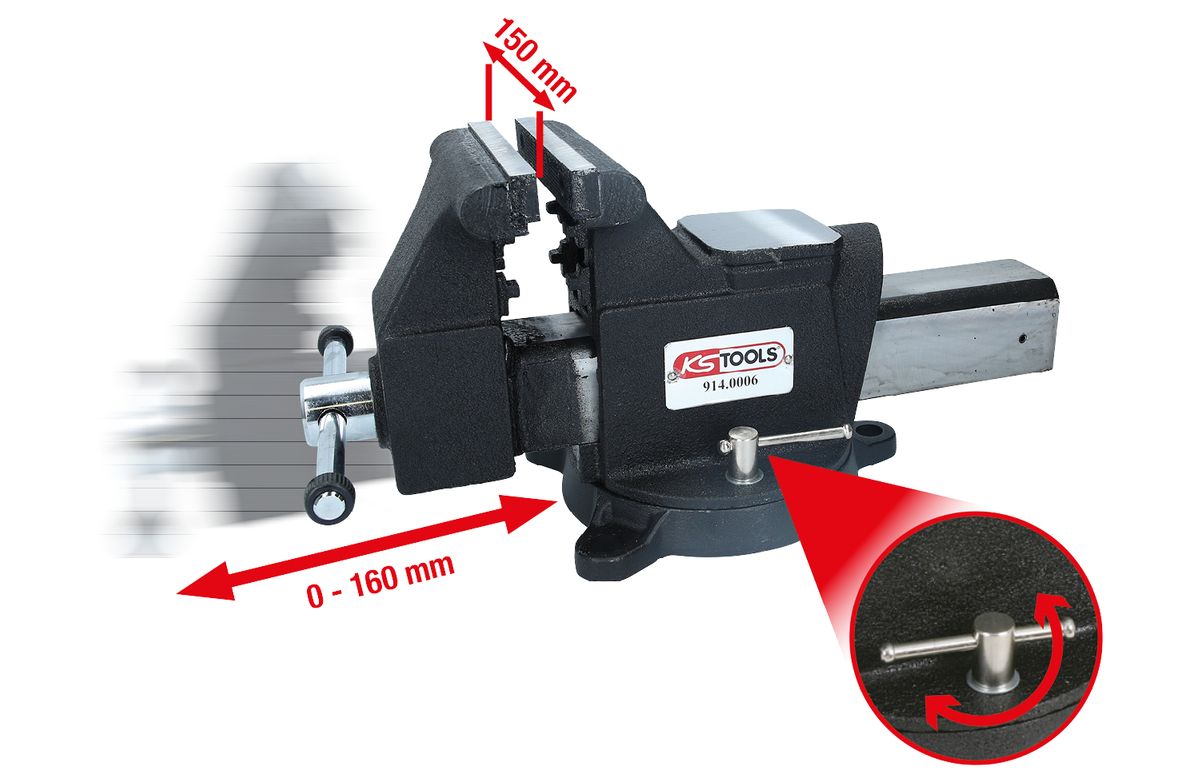 KS TOOLS Parallel-Schraubstock, 6" ( 914.0006 ) - Toolbrothers