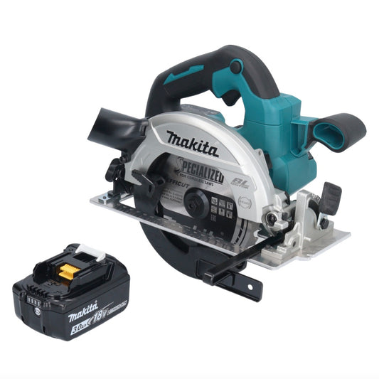 Makita DHS 661 F1U Akku Handkreissäge 18 V 165 mm Brushless + 1x 3,0 Ah Akku - ohne Ladegerät - Toolbrothers