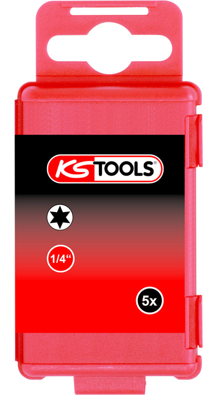 KS TOOLS 1/4" TORSIONpower Bit Torx, 75mm, T20, 5er Pack ( 918.3561 ) - Toolbrothers