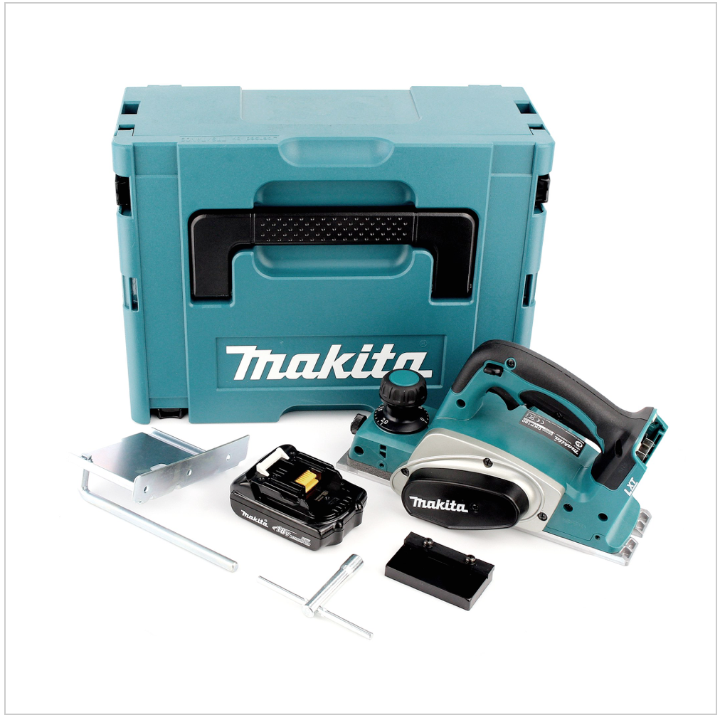 Makita DKP 180 Y1J 18 V Akku Hobel im MAKPAC inkl. 1 x BL 1815 N Akku - Toolbrothers