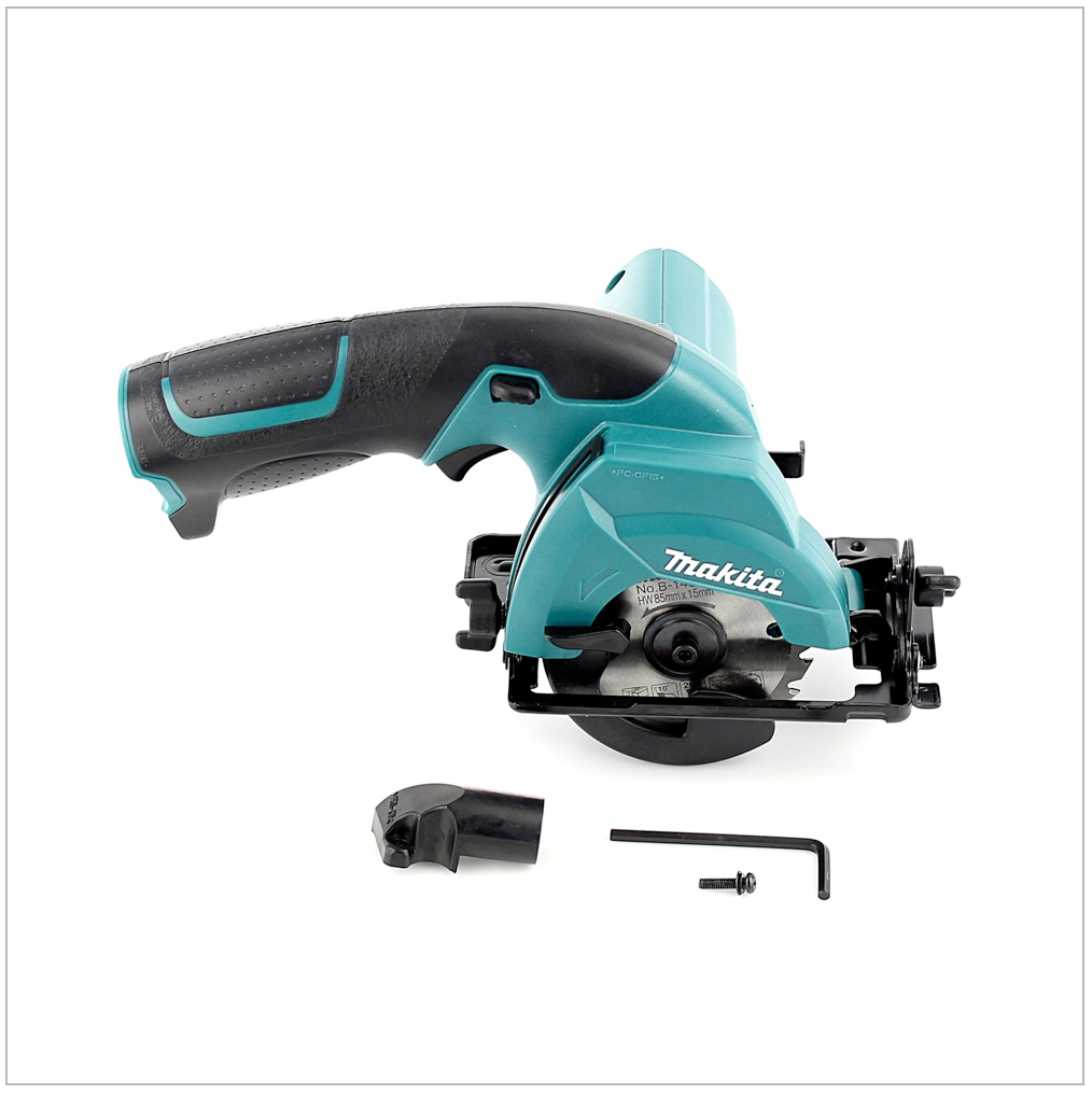 Makita HS 300 DWJ 10,8V 85 mm Li-ion Akku Handkreissäge im Makpac mit 2 x 1,3 Ah Akku, Ladegerät - Toolbrothers