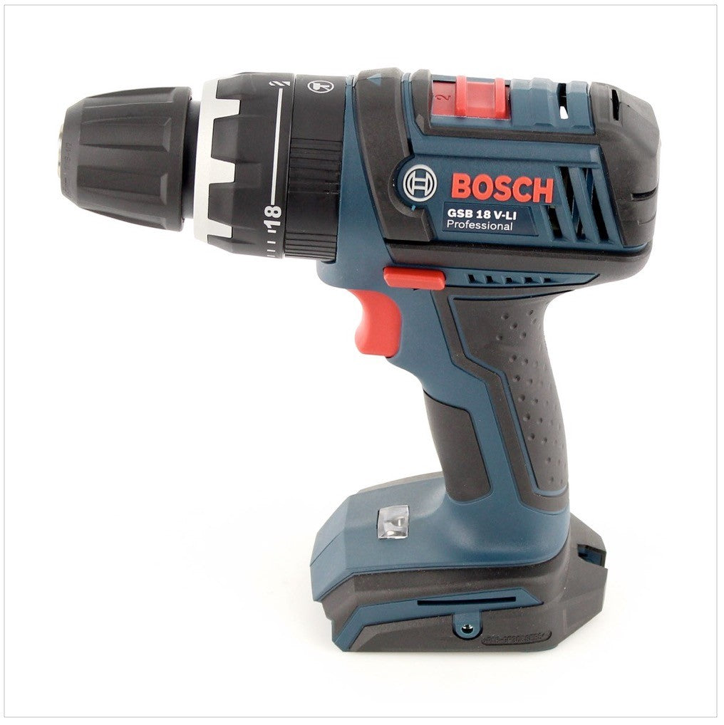 Bosch GSB 18 V-Li Professional Akku Schlagbohrschrauber, mit 2 x 4 Ah Akkus, GAL 1830 W Wireless Ladegerät, Koffer - Toolbrothers