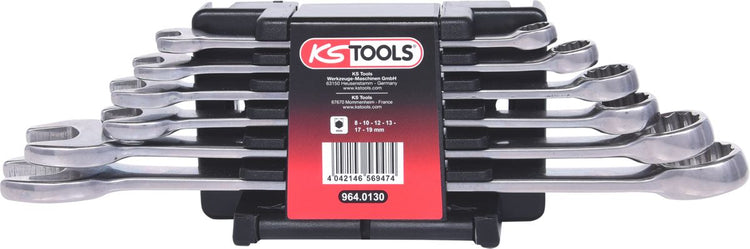 KS TOOLS EDELSTAHL Ringmaulschlüssel-Satz, abgewinkelt, 6-tlg ( 964.0130 ) - Toolbrothers