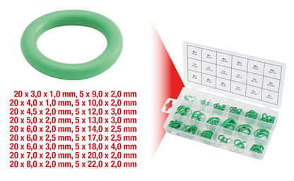 KS TOOLS Sortiment O-Ringe, HNBR, Innen Ø 3-22mm, 225-tlg ( 970.0260 ) - Toolbrothers