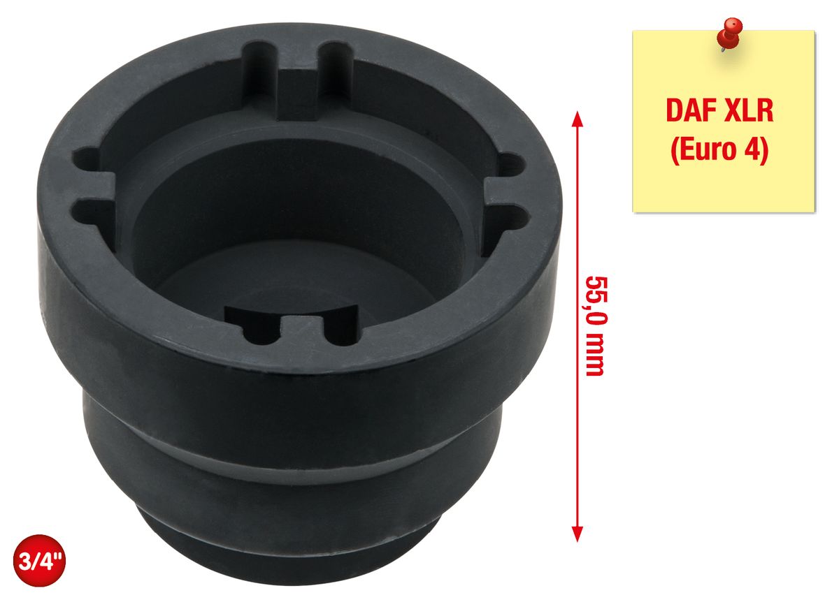 KS TOOLS 3/4“ Nutmuttern-Schlüssel mit 4 Zapfen für DAF, Innenzapfen Ø 50mm ( 460.1025 ) - Toolbrothers