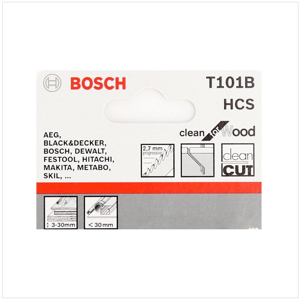 Bosch T 101 B Stichsägeblätter Clean for Wood 5 Stk. 100 mm ( 2608630030 ) - Toolbrothers