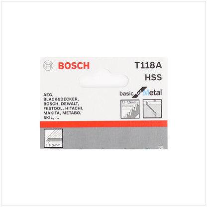 Bosch T 118 A Stichsägeblätter Basic for Metal 5 Stk. 92 mm ( 2608631013 ) - Toolbrothers