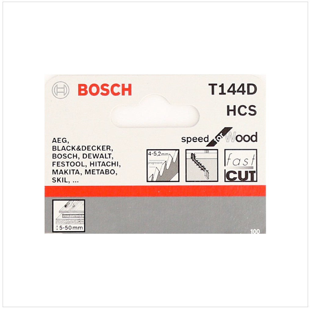 Bosch T 144 D Stichsägeblätter Speed for Wood 5 Stk. 100 mm ( 2608630040 ) - Toolbrothers