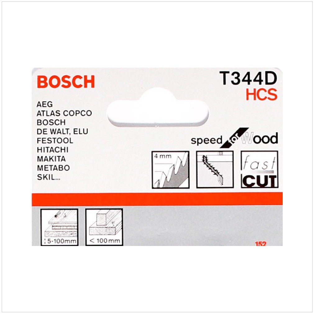 Bosch T 344 D Stichsägeblätter Special for Wood 3 Stk. 152 mm ( 2608637944 ) - Toolbrothers