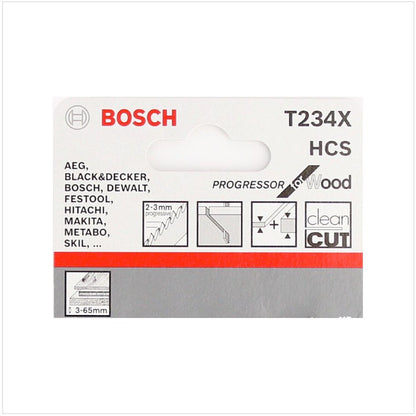 Bosch T 234 X Stichsägeblätter Progressor for Wood 5 Stk. 117 mm ( 2608633528 ) - Toolbrothers