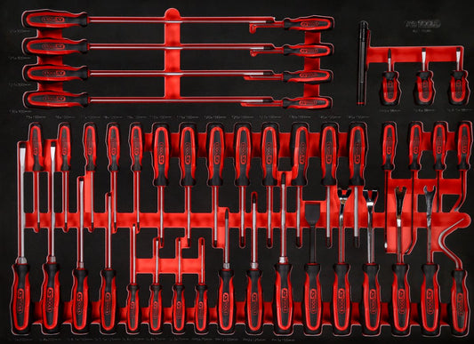 Jeu de tournevis KS TOOLS dans insert en mousse, 46 pièces ( 821.0046 )