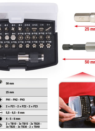 KS TOOLS 1/4" Bit-Satz, 32-tlg ( 911.2060 ) - Toolbrothers