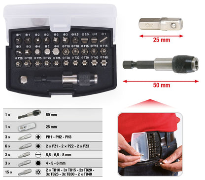 KS TOOLS 1/4" Bit-Satz, 32-tlg ( 911.2060 ) - Toolbrothers
