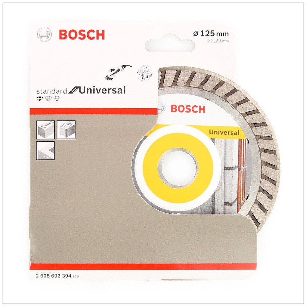 Bosch Standard Universal Turbo Diamant Trennscheibe 125 mm 2 Stk. (  2x 2608602394 ) Beton Aufnahme 22,23 mm - Toolbrothers