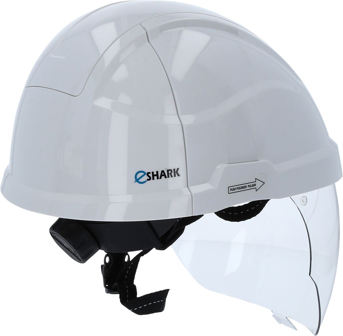 Casque de sécurité de travail KS TOOLS avec protection faciale, blanc (117.0118)