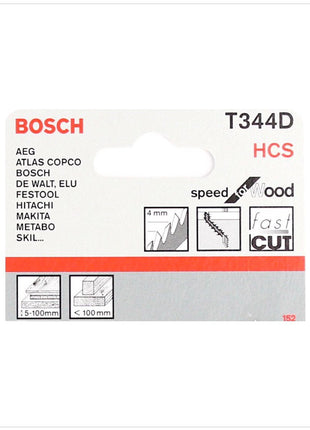 Bosch 25 Stichsägenblätter Speed for Wood T344D ( 2608633A34 ) - Toolbrothers