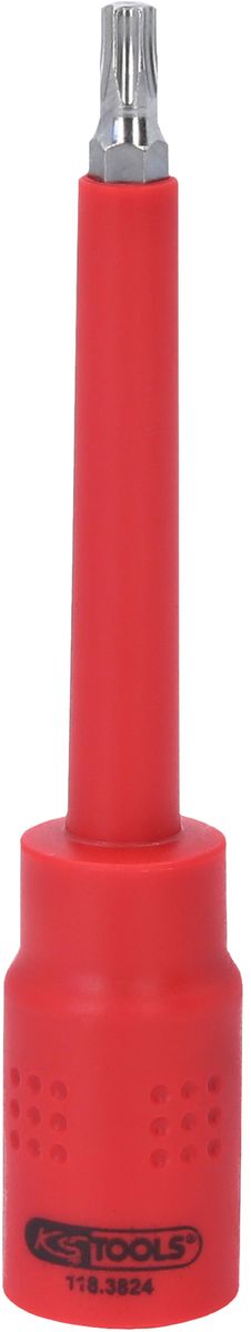 KS TOOLS 3/8" Isolierte Bit-Stecknuss Torx, T27, 122mm ( 118.3824 ) - Toolbrothers